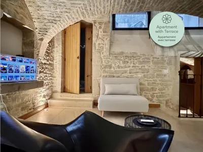 Télévision ou salle de divertissement dans l'établissement Centre historique de Dijon 