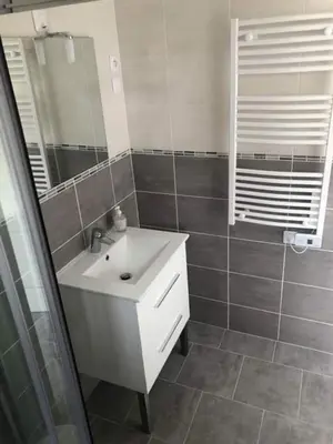 Salle de bains dans l'établissement Appartement Dulac