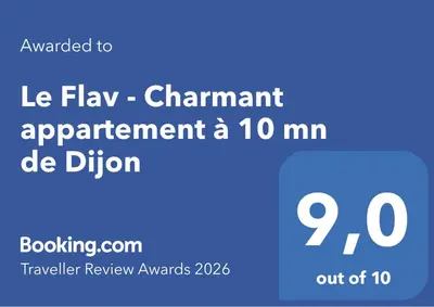 Certificat, récompense, panneau ou autre document affiché dans l'établissement Le Flav - Charmant appartement à 10 mn de Dijon
