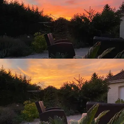 Lever ou coucher de soleil vu de le B&B/chambre d'hôtes ou à proximité