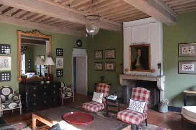 Coin salon dans l'établissement Maison d'hôtes 