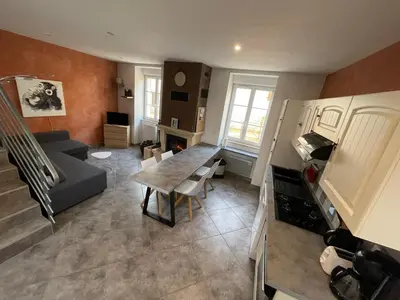 Cuisine ou kitchenette dans l'établissement Gîte de la Grenouillette