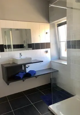 Salle de bains dans l'établissement Gîte de la Grenouillette