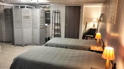 Un ou plusieurs lits dans un hébergement de l'établissement Appartement dans le Morvan 16 min de l'autoroute