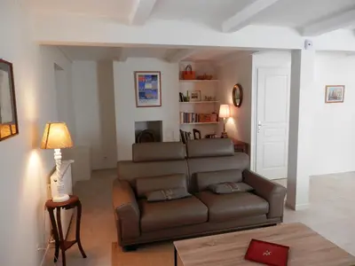 Coin salon dans l'établissement La Maison du vigneron