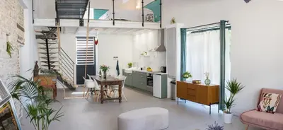 Cuisine ou kitchenette dans l'établissement La Suite Gainsbourg