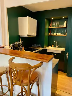 Cuisine ou kitchenette dans l'établissement Le Cocand