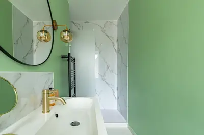 Salle de bains dans l'établissement Chez Camille