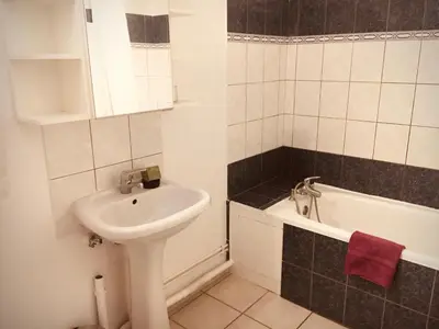 Salle de bains dans l'établissement Au bord de l eau