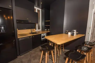 Cuisine ou kitchenette dans l'établissement Ma Pref de Miss K