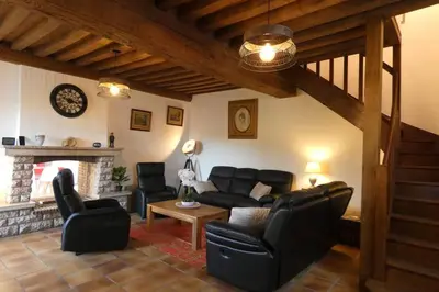 Coin salon dans l'établissement Les ammonites gîte de charme en Bourgogne