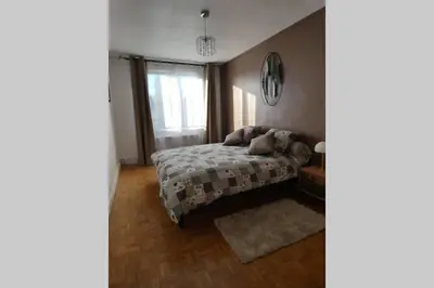 Un ou plusieurs lits dans un hébergement de l'établissement Les ammonites gîte de charme en Bourgogne