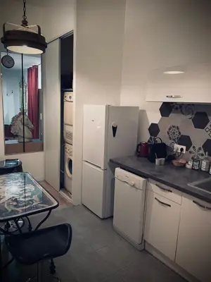 Cuisine ou kitchenette dans l'établissement Suite Darcy & Spa