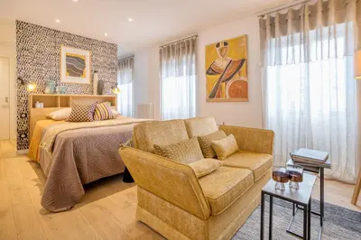 Un ou plusieurs lits dans un hébergement de l'établissement VILLA FIGUE BLANCHE