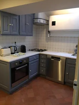 Cuisine ou kitchenette dans l'établissement L' Huis-au-Tilleul