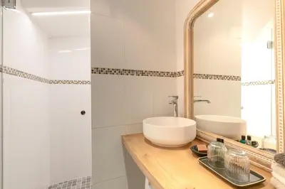 Salle de bains dans l'établissement LA PETITE VERRIERE