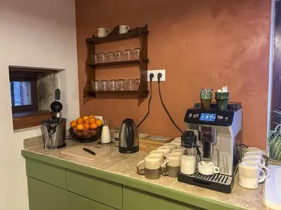 Plateau bouilloire dans l'établissement Maison Belles Pierres