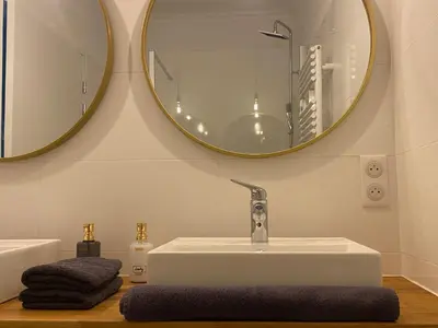 Salle de bains dans l'établissement Château de Chatenay - Macon