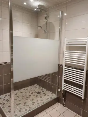 Salle de bains dans l'établissement Gîte du Moulin