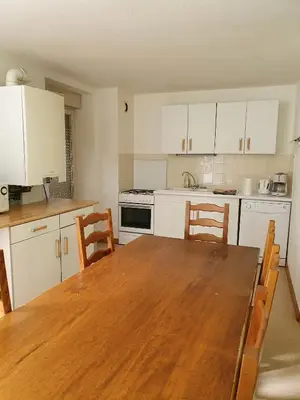 Cuisine ou kitchenette dans l'établissement Gîte du Moulin
