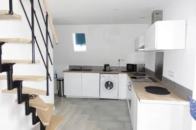 Cuisine ou kitchenette dans l'établissement Dijon : Superbe appartement hyper centre en duplex
