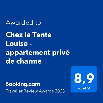 Certificat, récompense, panneau ou autre document affiché dans l'établissement Chez la Tante Louise - appartement privé de charme