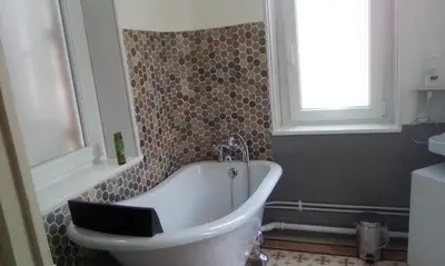 Salle de bains dans l'établissement Manoir de la Saône