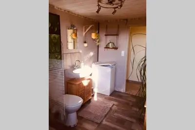 Salle de bains dans l'établissement Appartement avec vue sur les vignes à Gevrey