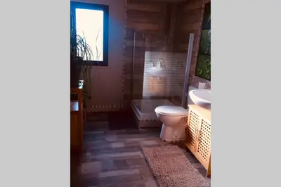 Salle de bains dans l'établissement Appartement avec vue sur les vignes à Gevrey