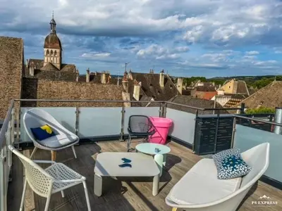 Balcon ou terrasse dans l'établissement Les Terrasses de Notre Dame