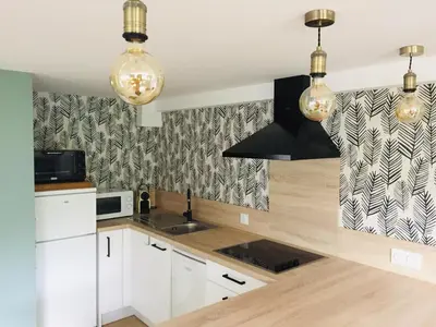 Cuisine ou kitchenette dans l'établissement Les Hauts de Fixin, 50m2 avec extérieur sur la Route des Grands Crus, Dijon Sud