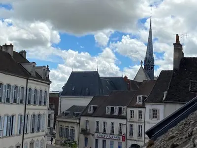 Vue générale sur Beaune ou vue de la ville depuis l'appartement