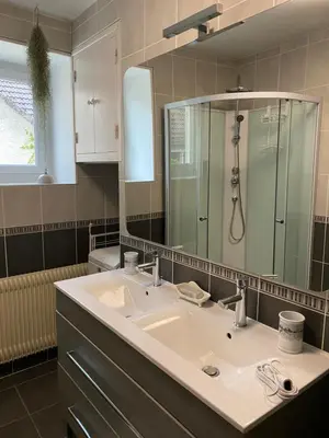 Salle de bains dans l'établissement Escapade bourguignonne