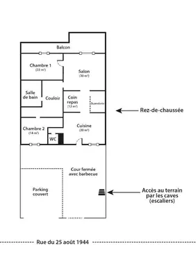 Plan de l'établissement L'INATTENDU Vue imprenable,clim,parking avec borne de recharge, ménage inclus, accès autonome possible à toute heure