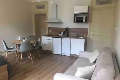 Cuisine ou kitchenette dans l'établissement BeauneAppart - Centre- Climatisation - Parking gratuit