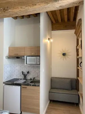 Cuisine ou kitchenette dans l'établissement Hôtel Des Docks