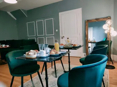 Coin salon dans l'établissement Clos Terre-lune