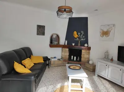 Coin salon dans l'établissement Villa des petites Chaumes