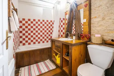 Salle de bains dans l'établissement Bed and Bourgogne