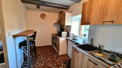 Cuisine ou kitchenette dans l'établissement Le 3 Rue de Fontenay