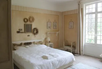Un ou plusieurs lits dans un hébergement de l'établissement Wohnung für 12 Personen mit 6 Bädern