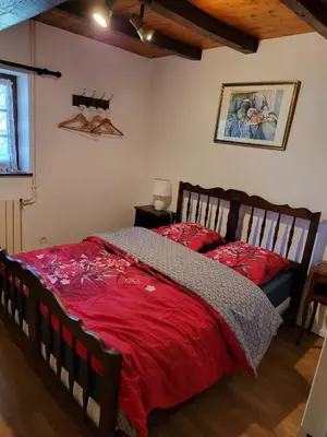Un ou plusieurs lits dans un hébergement de l'établissement Monis Cottage in der Natur