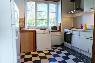 Cuisine ou kitchenette dans l'établissement Gîte du Manoir