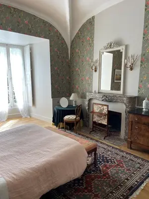 Un ou plusieurs lits dans un hébergement de l'établissement Guest-House Château de Longecourt en Plaine