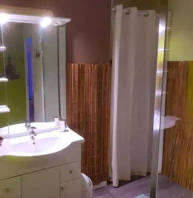 Salle de bains dans l'établissement Appartement Hibou