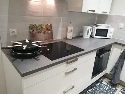 Cuisine ou kitchenette dans l'établissement Appartement COSY et chaleureux