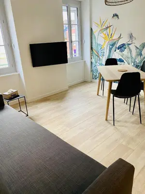 Télévision ou salle de divertissement dans l'établissement Suite 24 Appart'hôtel-L'Annexe-3 étoiles