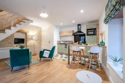 Cuisine ou kitchenette dans l'établissement Villa Fémina