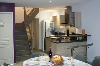 Cuisine ou kitchenette dans l'établissement Gîte Le Balthazar