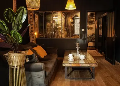 Coin salon dans l'établissement B&B Le Victor Dumay